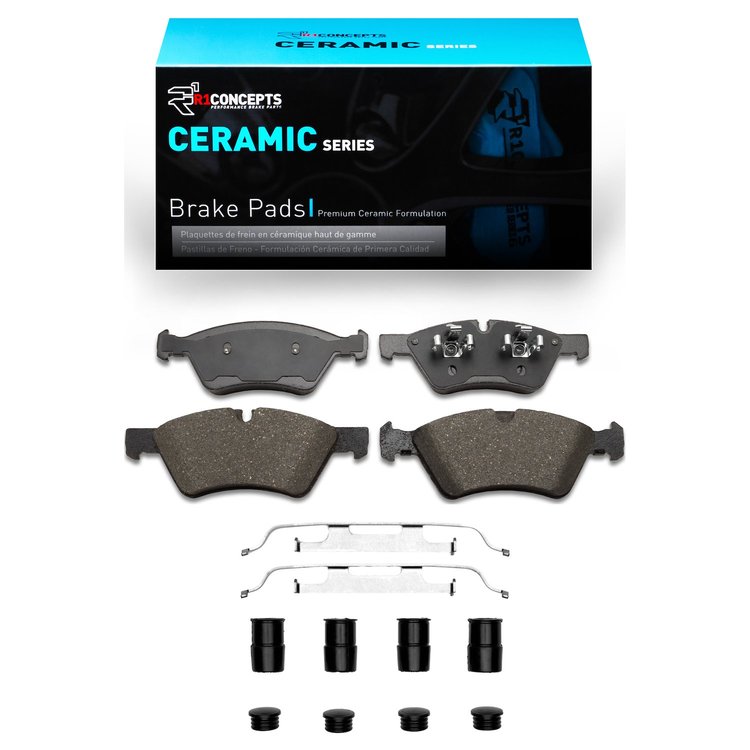 Ceramic Brake Pads & Hardware Kit, 2005-2012 Mercedes-Benz, Position: Front