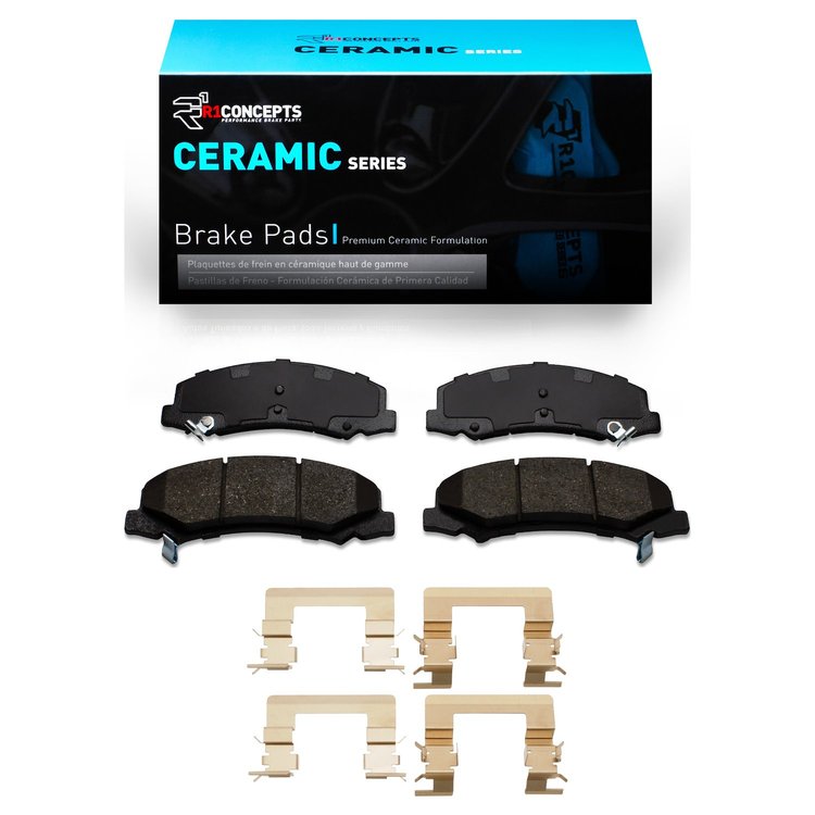 Ceramic Brake Pads & Hardware Kit, 2006-2016 GM, Position: Front