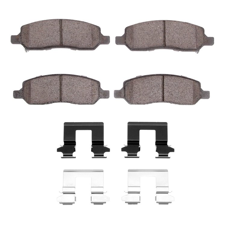 Ceramic Brake Pads & Hardware Kit, 2006-2011 GM, Position: Rear