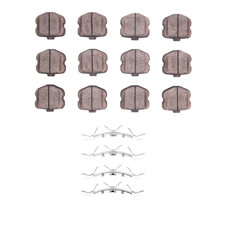 Ceramic Brake Pads & Hardware Kit, 2006-2013 GM, Position: Front