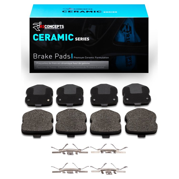 Ceramic Brake Pads & Hardware Kit, 2006-2013 GM, Position: Rear