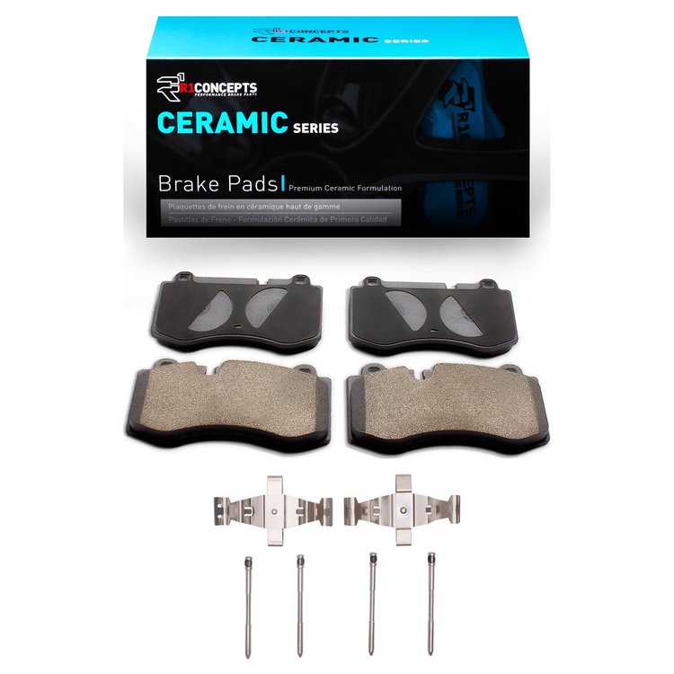 Ceramic Brake Pads & Hardware Kit, 2007-2014 Mercedes-Benz, Position: Front