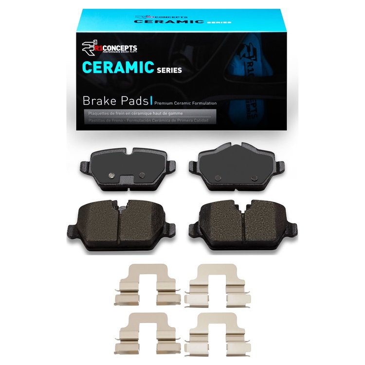 Ceramic Brake Pads & Hardware Kit, 2005-2016 Fits Multiple Makes/Models, Position: Rear