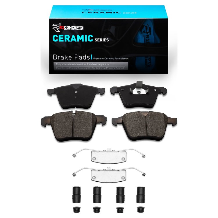 Ceramic Brake Pads & Hardware Kit, 2007-2018 Fits Multiple Makes/Models, Position: Front