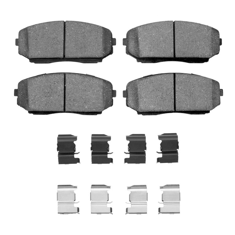 Ceramic Brake Pads & Hardware Kit, Fits Select Ford/Lincoln/Mercury/Mazda, Position: Front