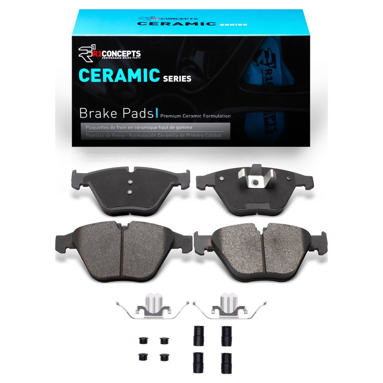 Ceramic Brake Pads & Hardware Kit, 2007-2015 BMW, Position: Front