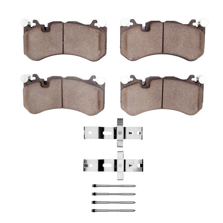 Ceramic Brake Pads & Hardware Kit, Fits Select Fits Multiple Makes/Models, Position: Front