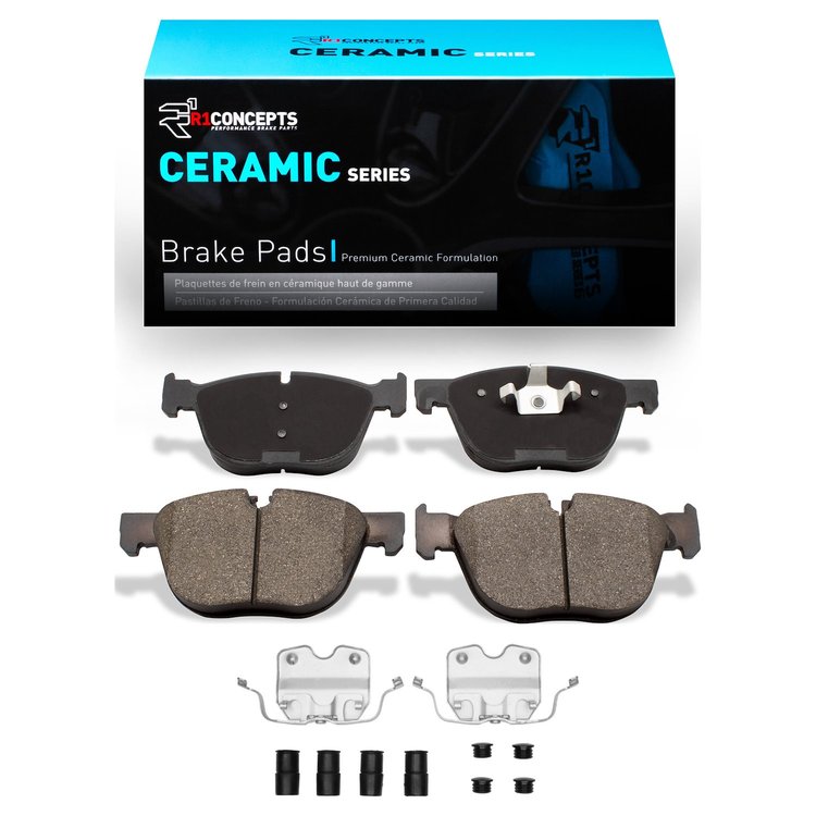 Ceramic Brake Pads & Hardware Kit, 2007-2019 BMW, Position: Front
