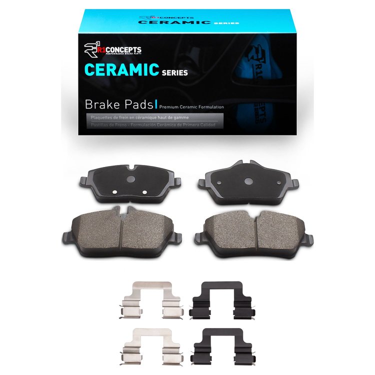 Ceramic Brake Pads & Hardware Kit, Fits Select Fits Multiple Makes/Models, Position: Front