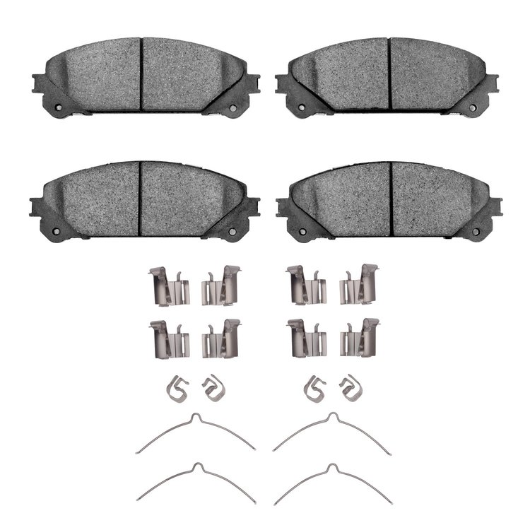 Ceramic Brake Pads & Hardware Kit, Fits Select Fits Multiple Makes/Models, Position: Front