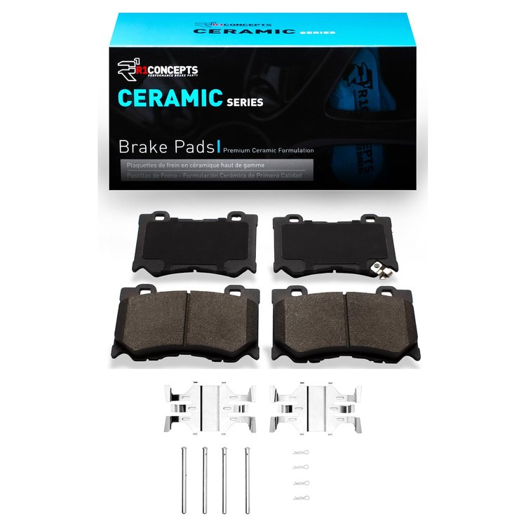 Ceramic Brake Pads & Hardware Kit, Fits Select Infiniti/Nissan, Position: Front
