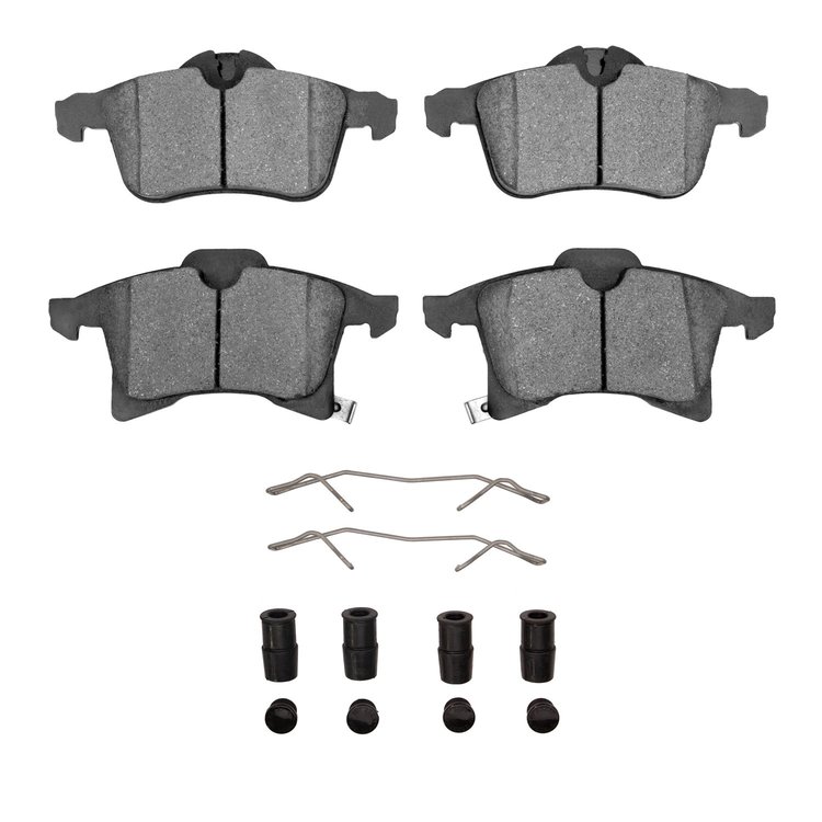 Ceramic Brake Pads & Hardware Kit, 2004-2008 GM, Position: Front