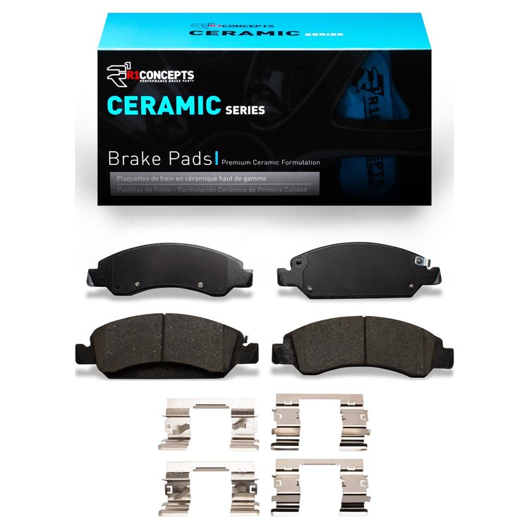 Ceramic Brake Pads & Hardware Kit, 2005-2020 GM, Position: Front