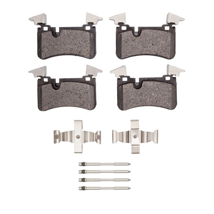 Ceramic Brake Pads & Hardware Kit, 2007-2013 Mercedes-Benz, Position: Rear