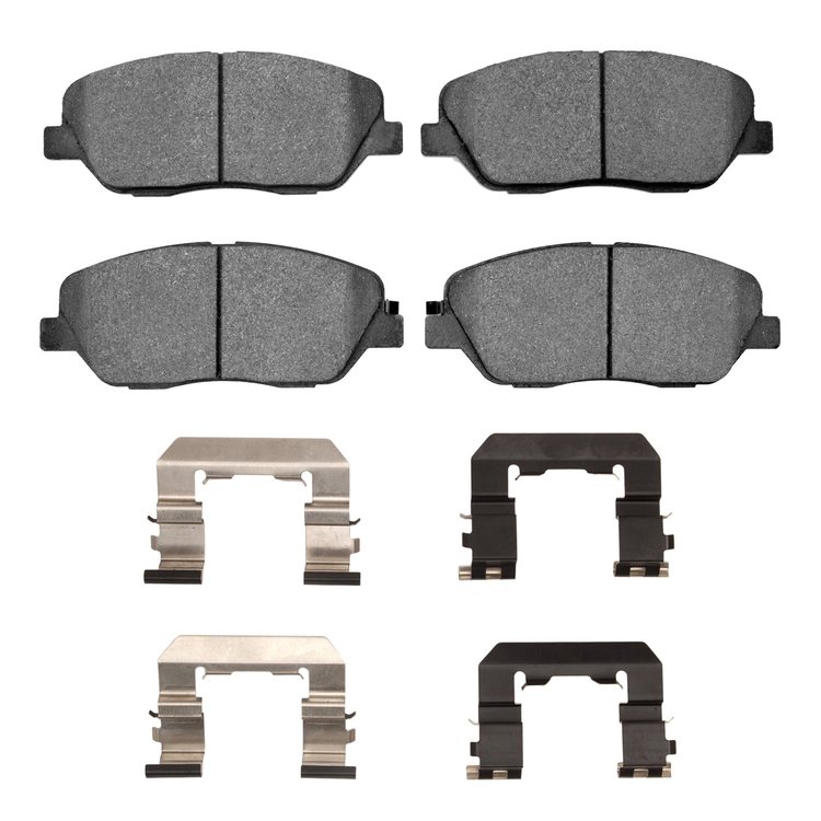 Ceramic Brake Pads & Hardware Kit, 2009-2010 Kia/Hyundai/Genesis, Position: Front