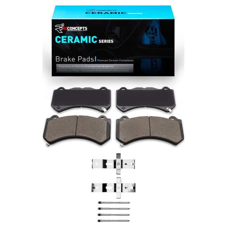 Ceramic Brake Pads & Hardware Kit, Fits Select Mopar, Position: Front