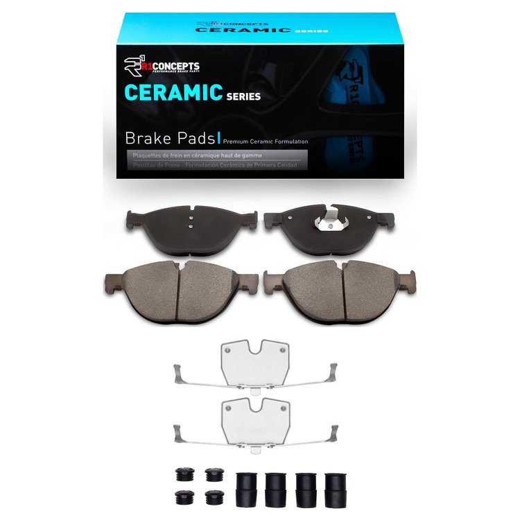 Ceramic Brake Pads & Hardware Kit, 2009-2018 BMW, Position: Front