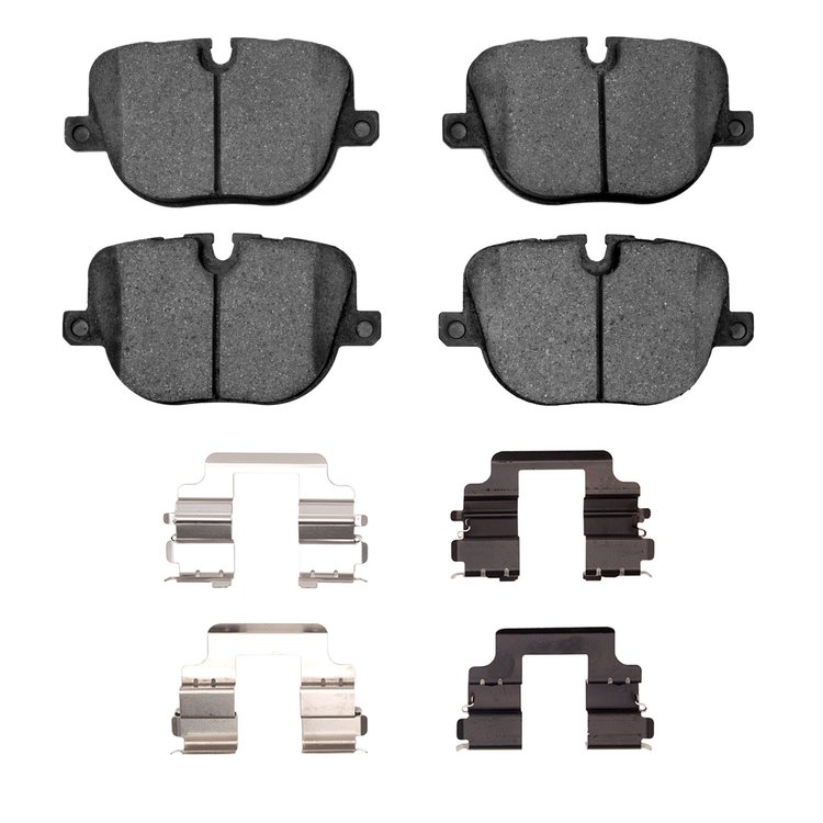 Ceramic Brake Pads & Hardware Kit, 2010-2013 Land Rover, Position: Rear
