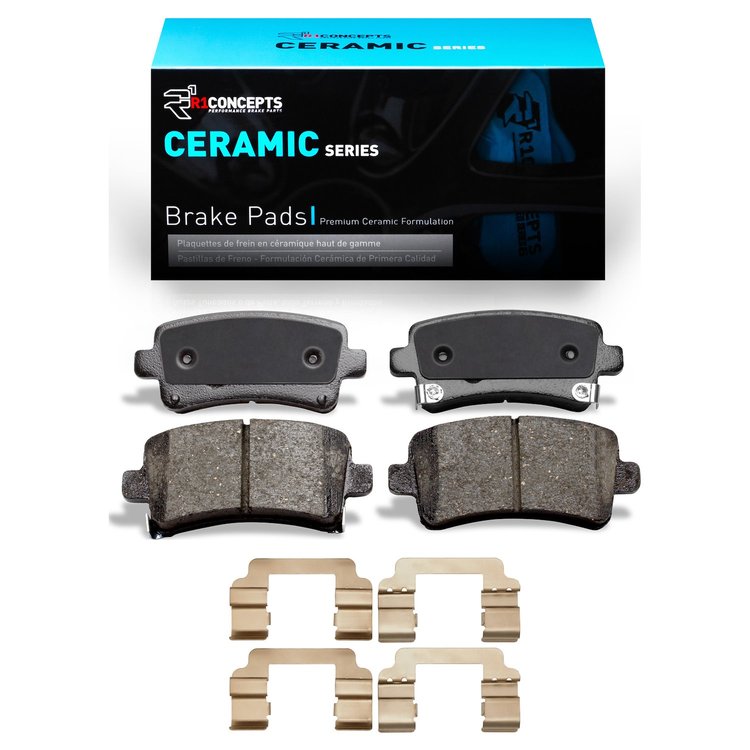 Ceramic Brake Pads & Hardware Kit, 2010-2020 GM, Position: Rear