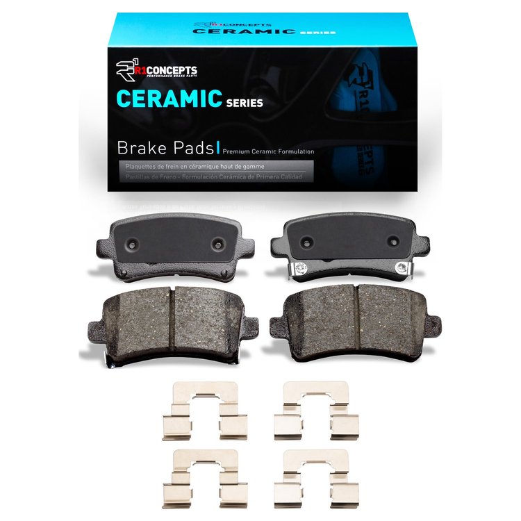 Ceramic Brake Pads & Hardware Kit, 2011-2016 GM, Position: Rear