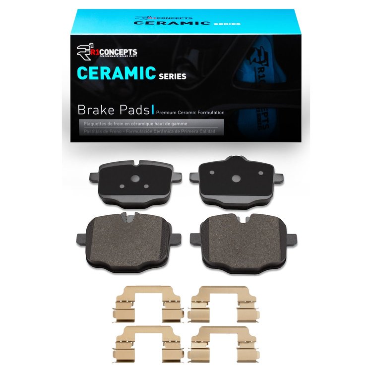 Ceramic Brake Pads & Hardware Kit, 2011-2019 BMW, Position: Rear