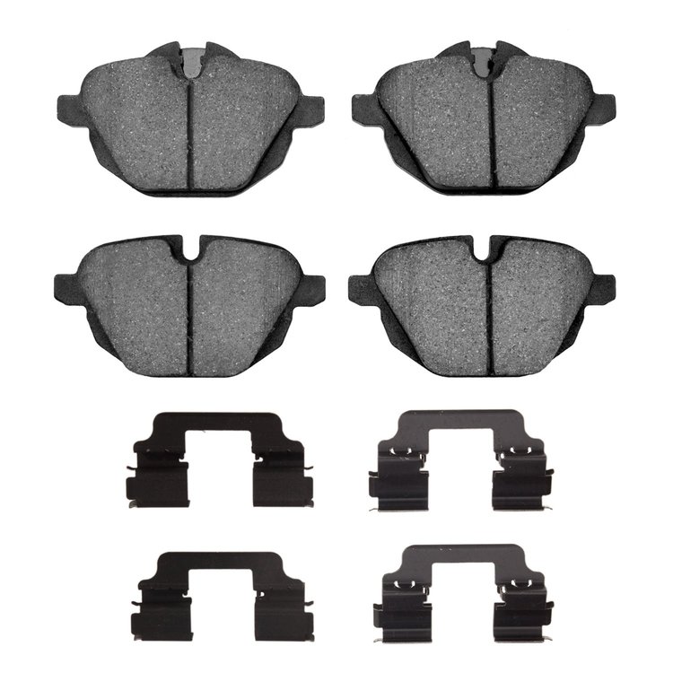 Ceramic Brake Pads & Hardware Kit, Fits Select BMW, Position: Rear