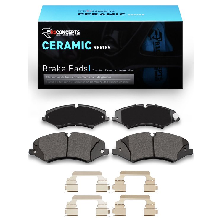 Ceramic Brake Pads & Hardware Kit, 2010-2017 Land Rover, Position: Front