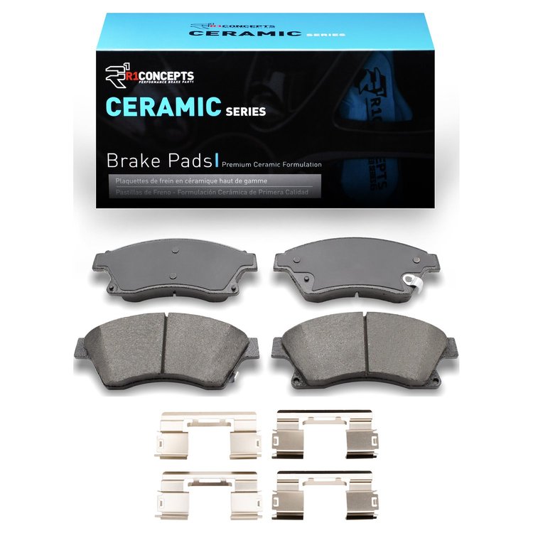 Ceramic Brake Pads & Hardware Kit, 2011-2017 GM, Position: Front