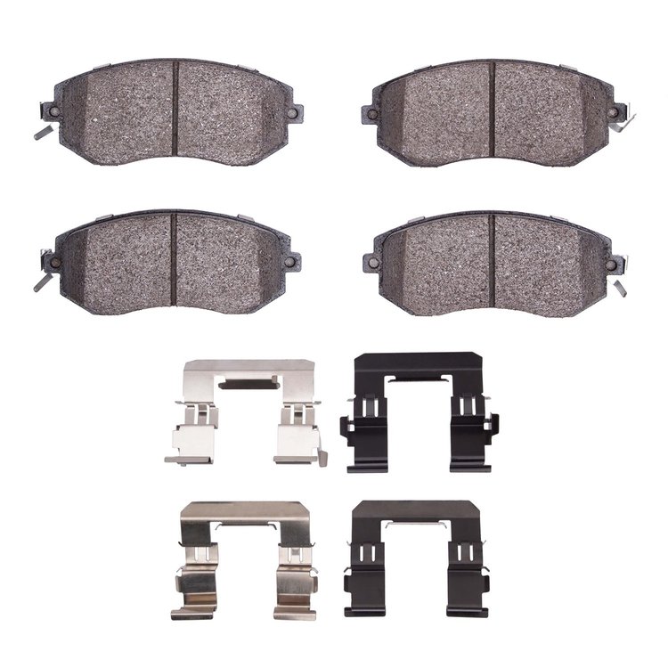 Ceramic Brake Pads & Hardware Kit, Fits Select Fits Multiple Makes/Models, Position: Front