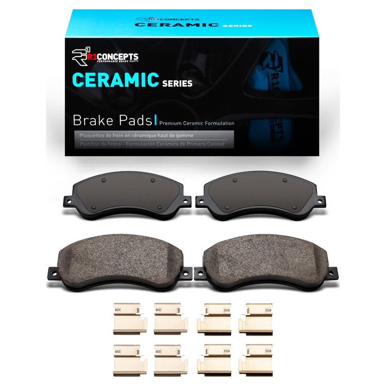 Ceramic Brake Pads & Hardware Kit, 2010-2017 Audi/Porsche/Volkswagen, Position: Front