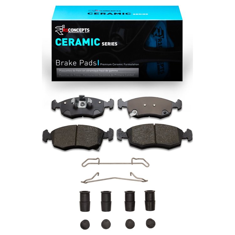 Ceramic Brake Pads & Hardware Kit, 2012-2019 Mopar, Position: Front
