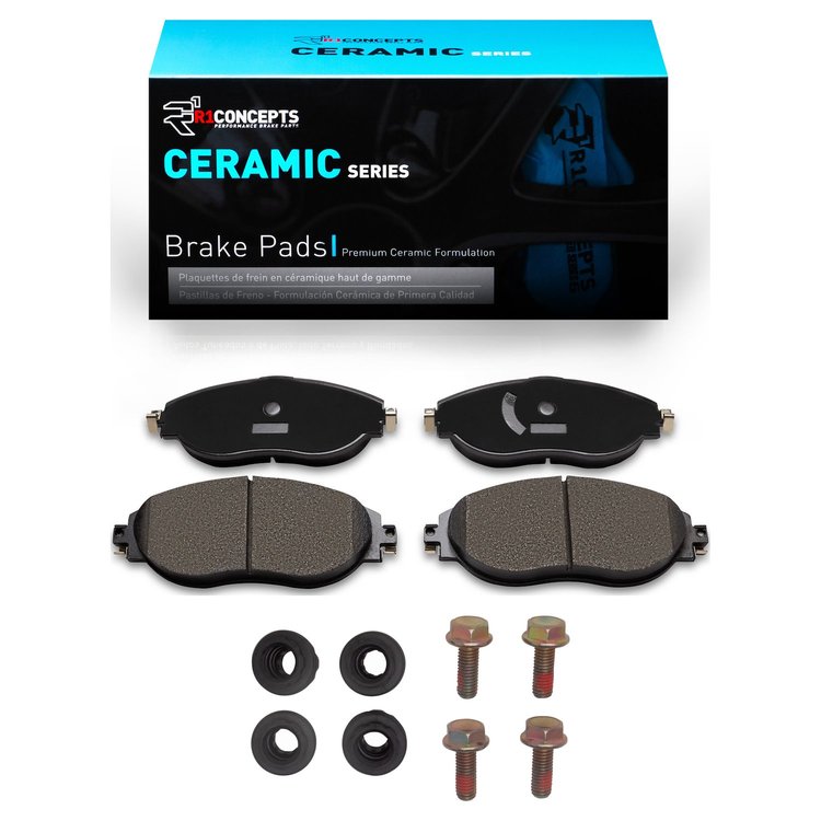Ceramic Brake Pads & Hardware Kit, Fits Select Audi/Porsche/Volkswagen, Position: Front