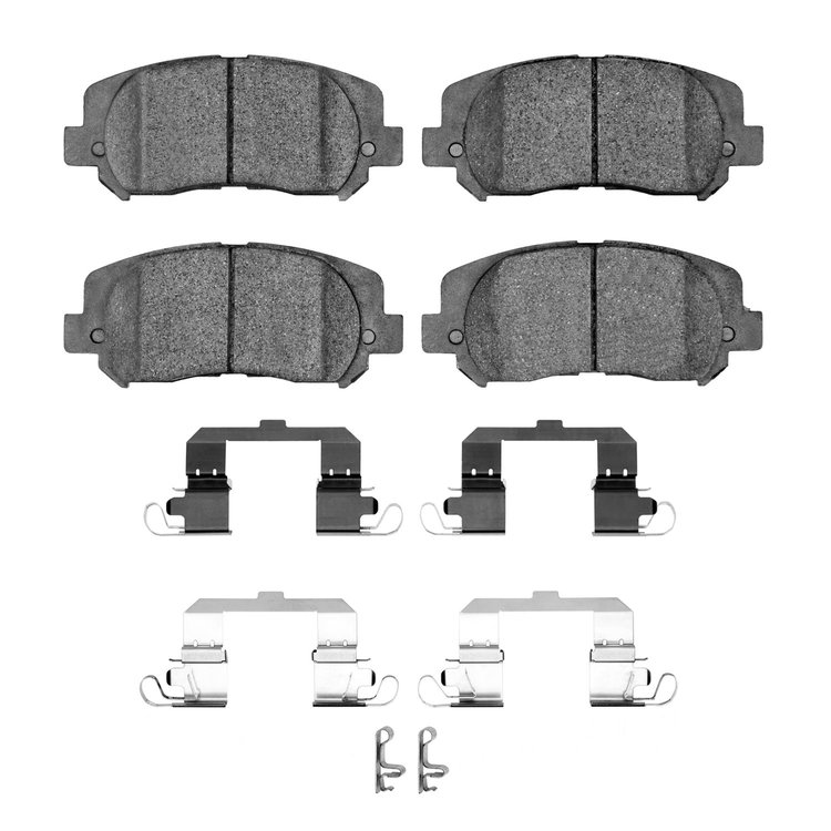 Ceramic Brake Pads & Hardware Kit, Fits Select Mopar, Position: Front