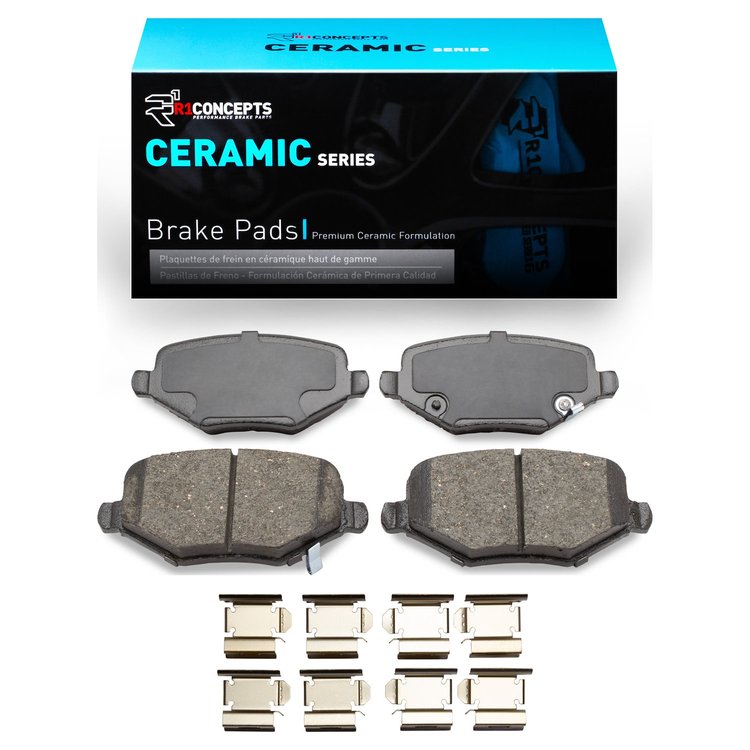 Ceramic Brake Pads & Hardware Kit, 2012-2016 Mopar, Position: Rear