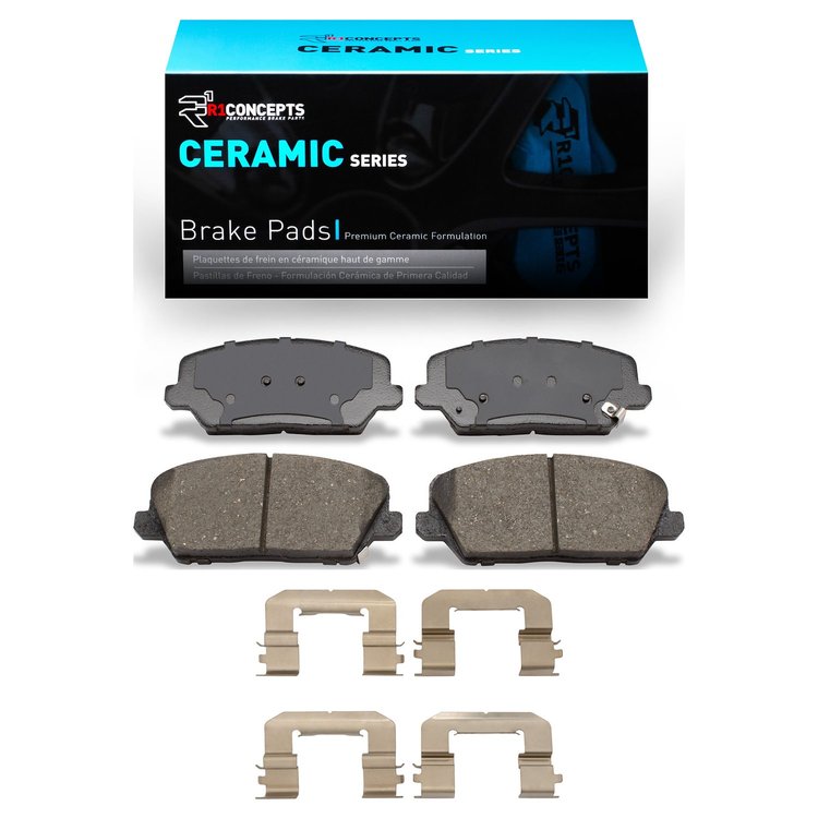 Ceramic Brake Pads & Hardware Kit, 2014-2018 Kia/Hyundai/Genesis, Position: Front