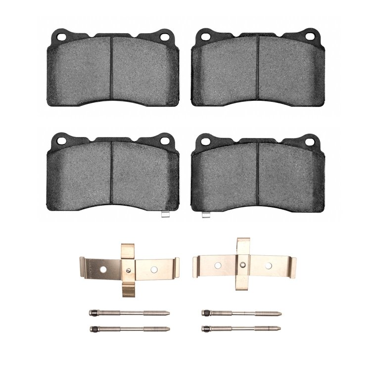 Ceramic Brake Pads & Hardware Kit, 2010-2016 Kia/Hyundai/Genesis, Position: Front