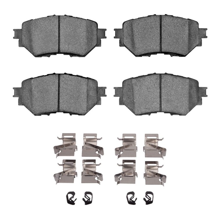 Ceramic Brake Pads & Hardware Kit, 2014-2018 Ford/Lincoln/Mercury/Mazda, Position: Front