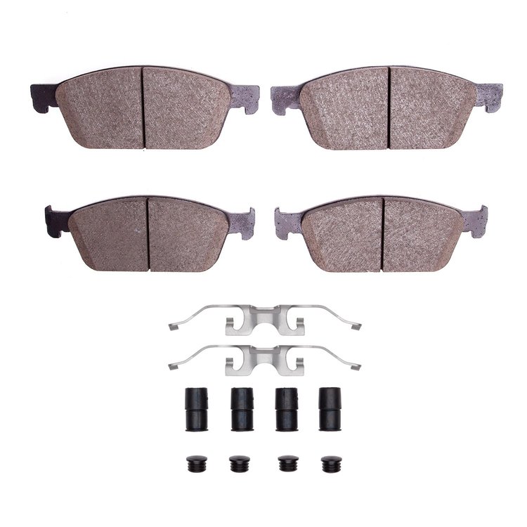 Ceramic Brake Pads & Hardware Kit, Fits Select Ford/Lincoln/Mercury/Mazda, Position: Front