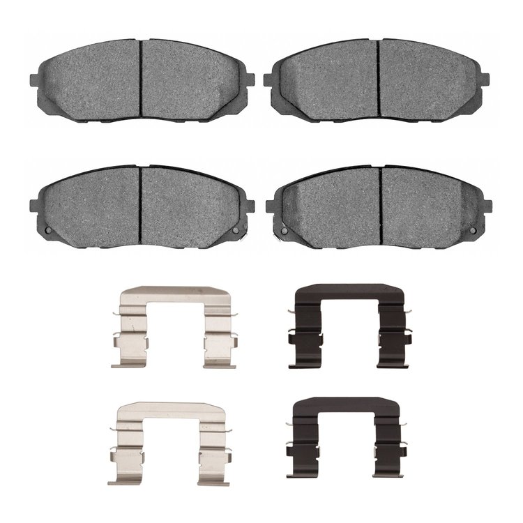 Ceramic Brake Pads & Hardware Kit, 2015-2020 Kia/Hyundai/Genesis, Position: Front