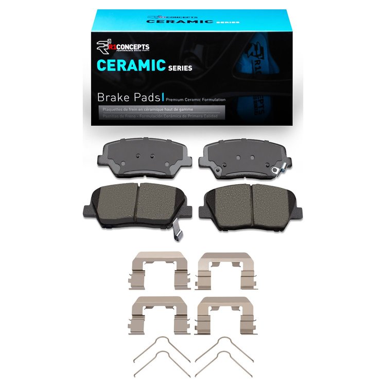 Ceramic Brake Pads & Hardware Kit, Fits Select Kia/Hyundai/Genesis, Position: Front