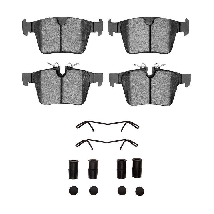 Ceramic Brake Pads & Hardware Kit, Fits Select Fits Multiple Makes/Models, Position: Rear