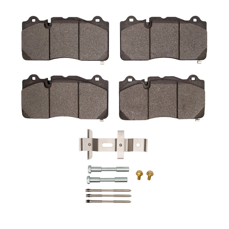 Ceramic Brake Pads & Hardware Kit, Fits Select GM, Position: Front