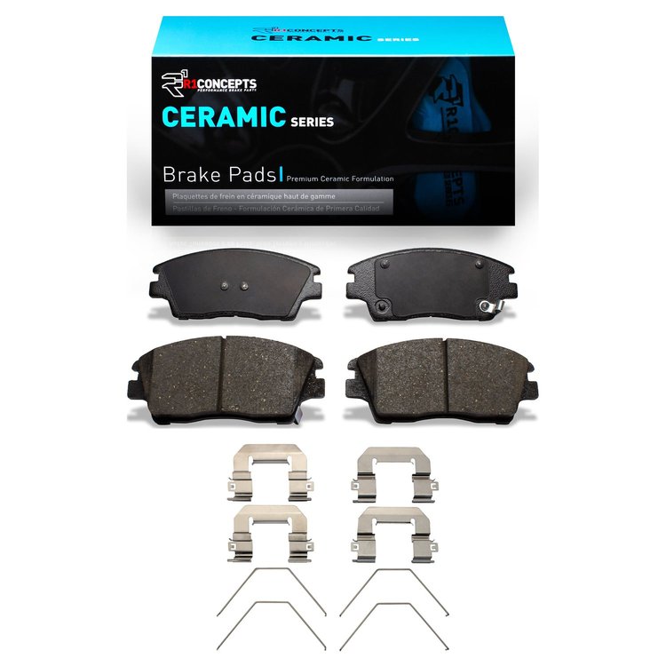 Ceramic Brake Pads & Hardware Kit, Fits Select Kia/Hyundai/Genesis, Position: Front