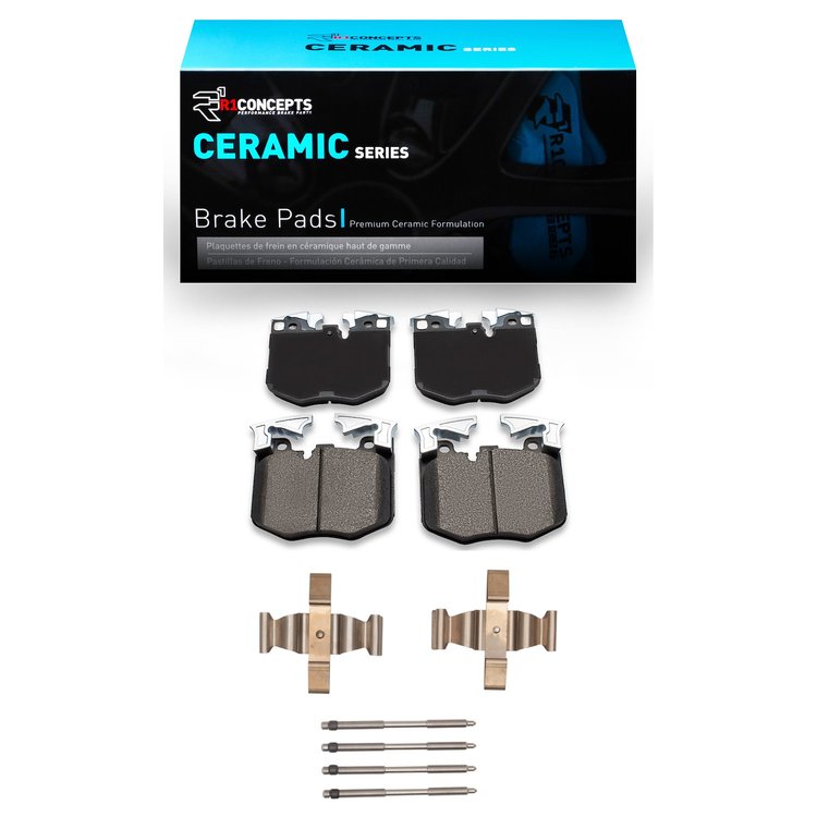Ceramic Brake Pads & Hardware Kit, Fits Select Fits Multiple Makes/Models, Position: Front