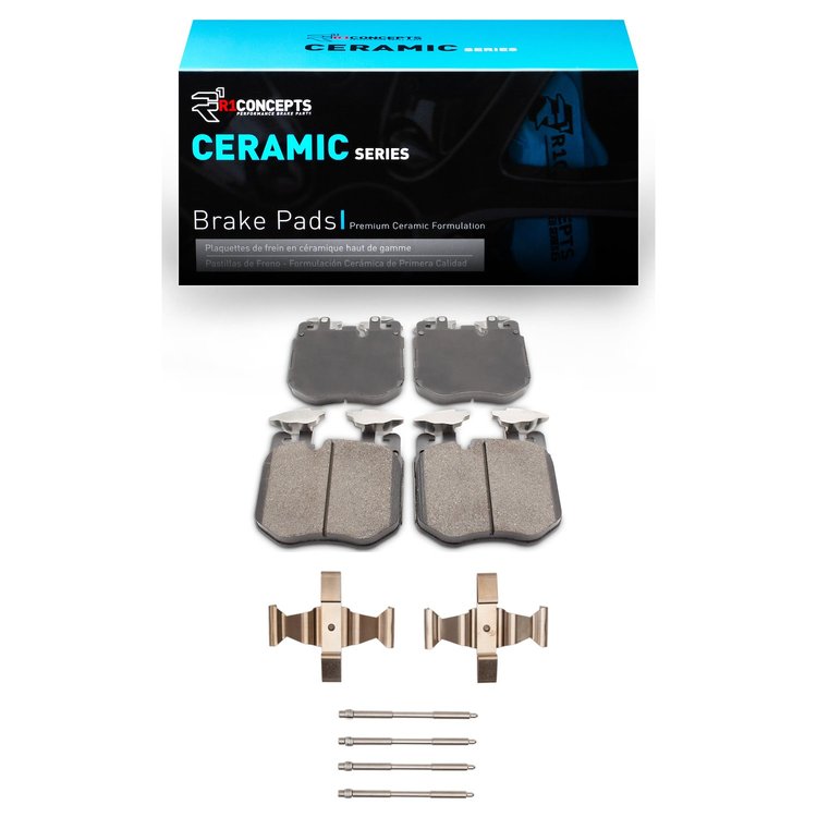 Ceramic Brake Pads & Hardware Kit, Fits Select Fits Multiple Makes/Models, Position: Front