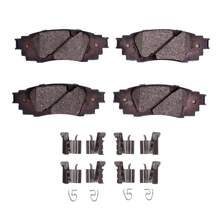 Ceramic Brake Pads & Hardware Kit, Fits Select Lexus/Toyota/Scion, Position: Rear