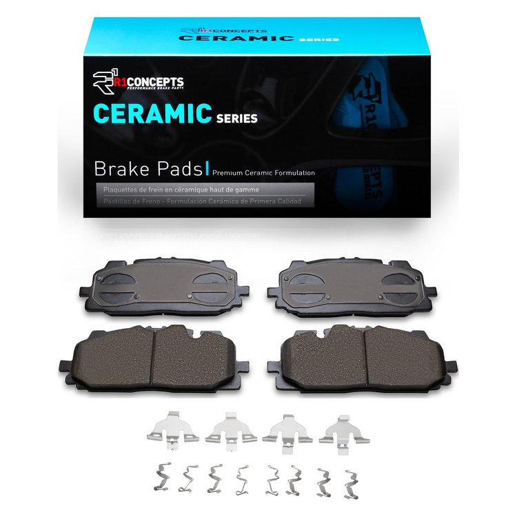 Ceramic Brake Pads & Hardware Kit, 2017-2017 Audi/Porsche/Volkswagen, Position: Front