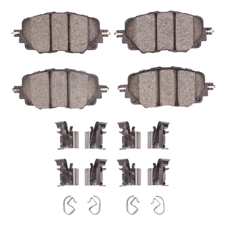 Ceramic Brake Pads & Hardware Kit, Fits Select Fits Multiple Makes/Models, Position: Front