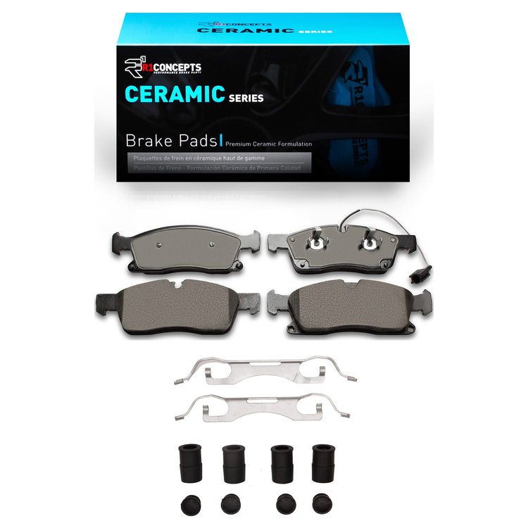 Ceramic Brake Pads & Hardware Kit, 2017-2020 Maserati, Position: Front