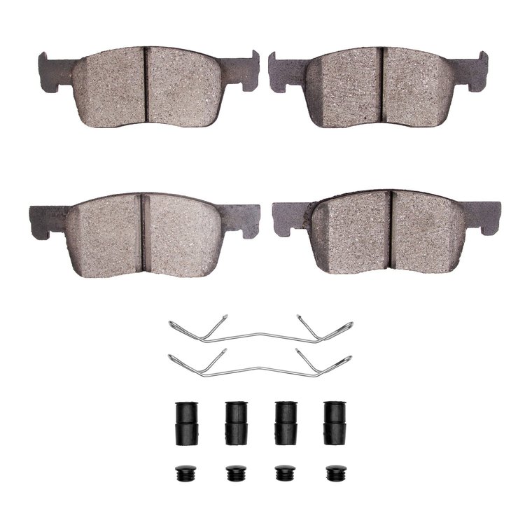 Ceramic Brake Pads & Hardware Kit, 2018-2019 GM, Position: Front